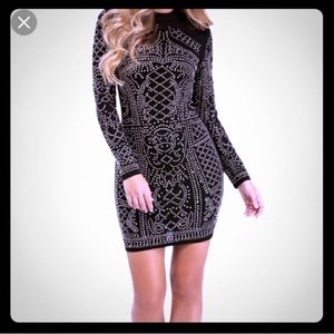 Windsor Black Studded Bodycon dress